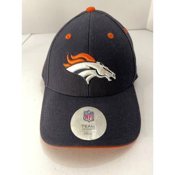 DENVER BRONCOS NAVY Kids ADJUSTABLE HAT NFL FOOTBALL TEAM CAP Snap Back - Picture 1 of 6
